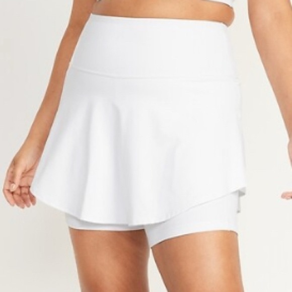 Old Navy Women's High Rise Powersoft Skort Go-Dry 4X White NWT! - Picture 1 of 16